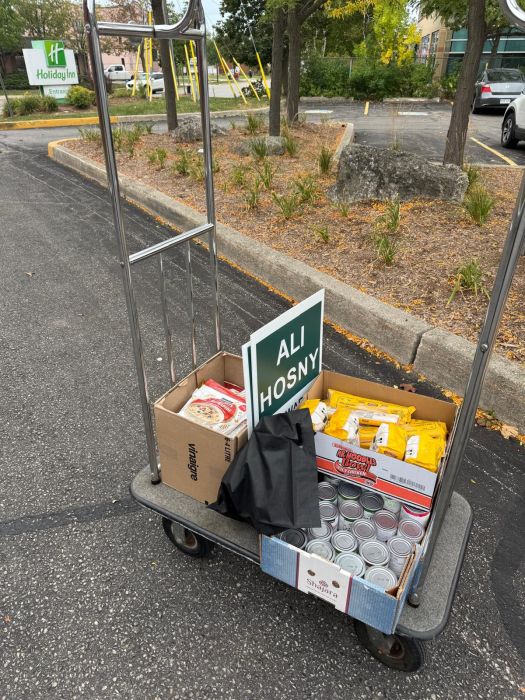 The food bank drive by the OCA. Was happy to do my part....