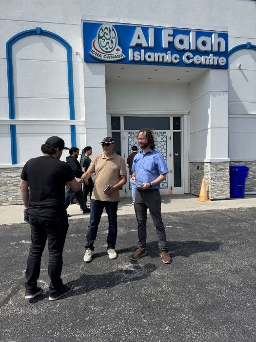 One Friday after prayers with Matt Ray (candidate for Ward 5)