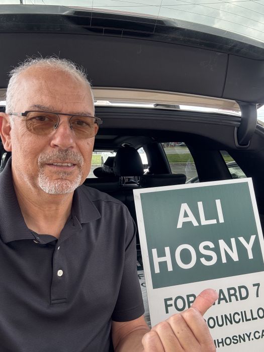 When I received my signs from the printer... Feady, steady, GO